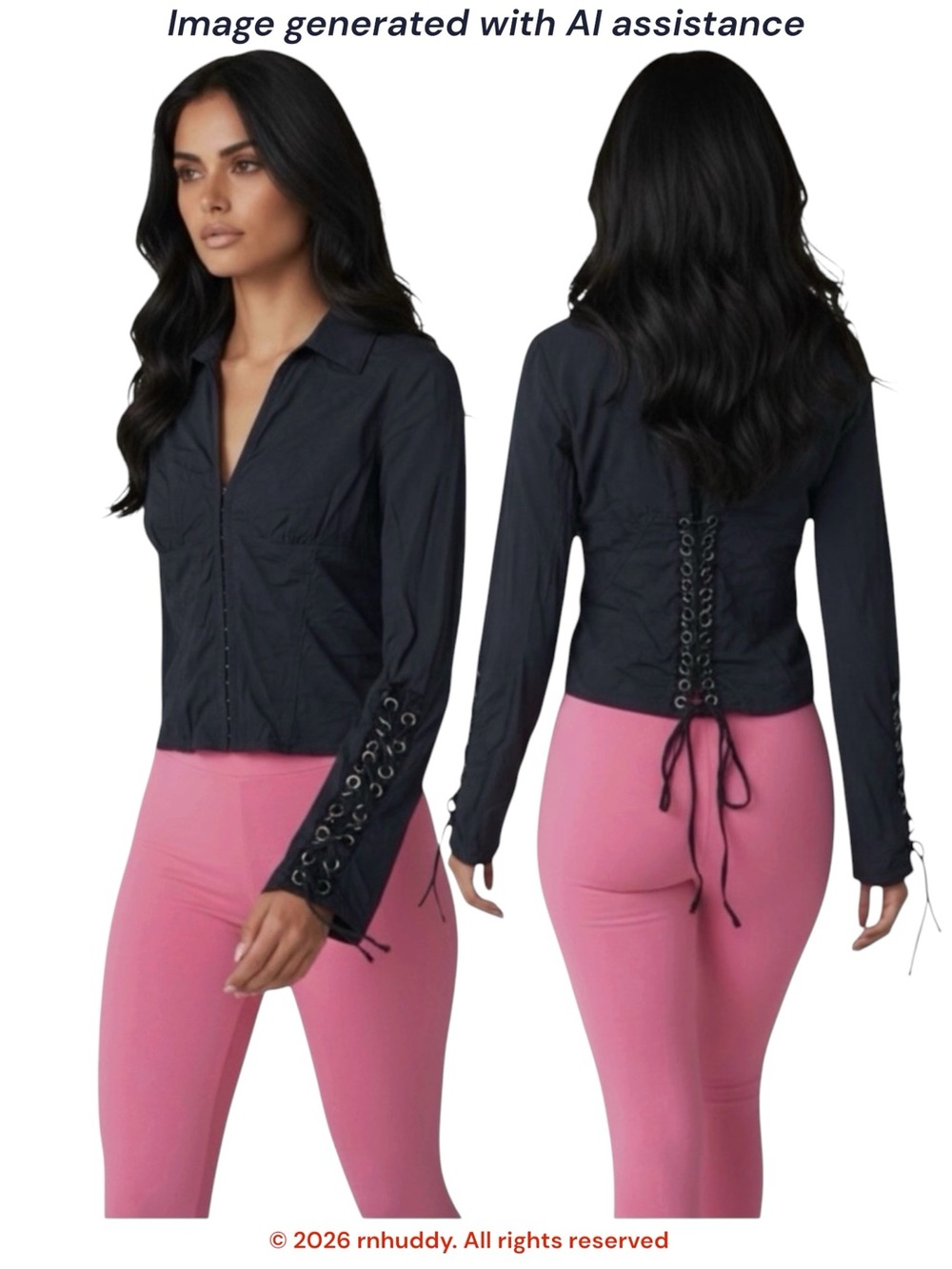 Express XL hook & eye lace up corset top